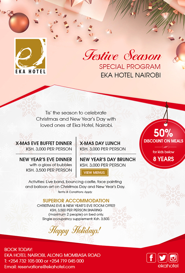 Celebrate Christmas & New Year in style at Eka Hotel