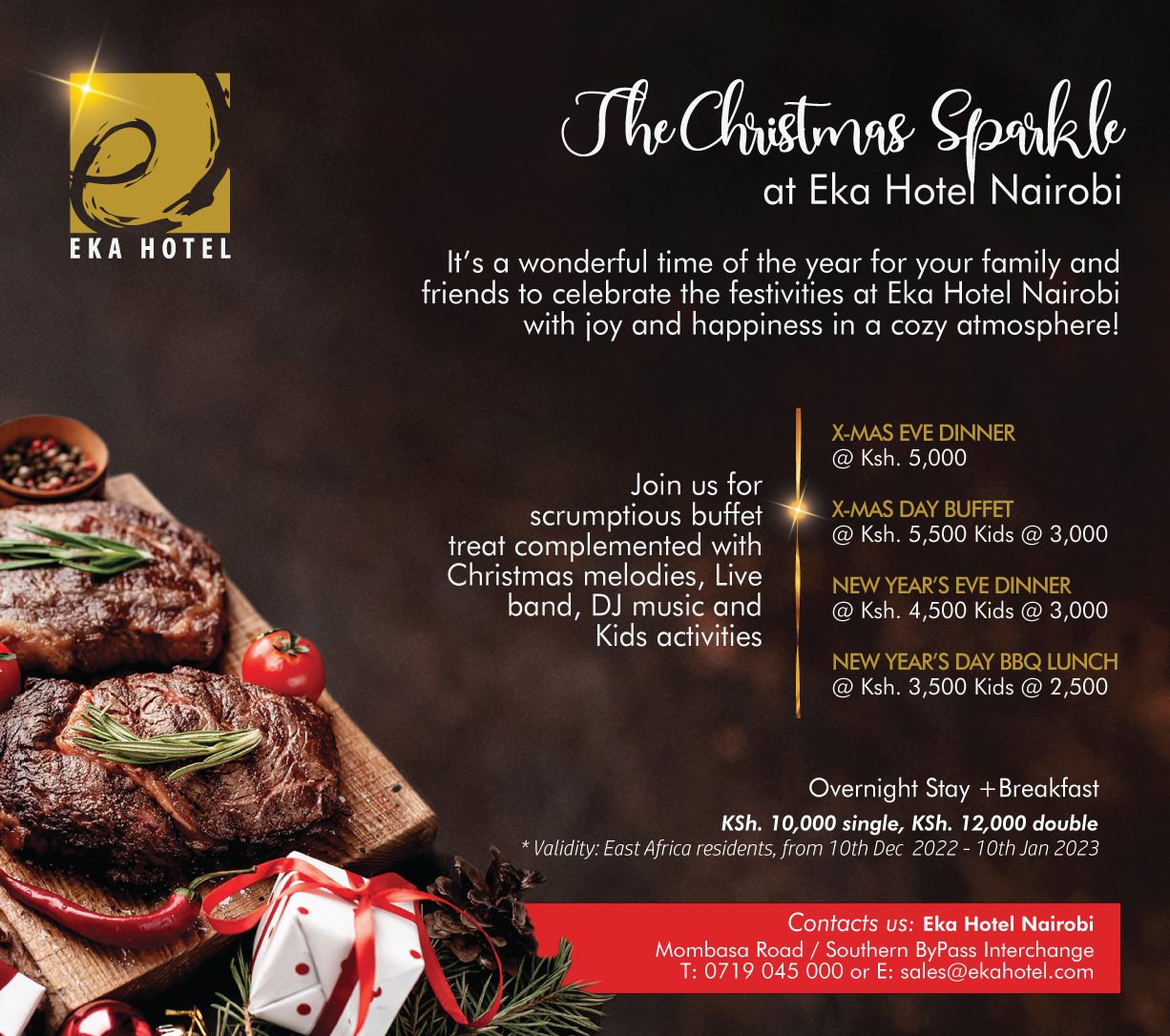 Christmas and New Year Festivities at Eka Hotel Nairobi